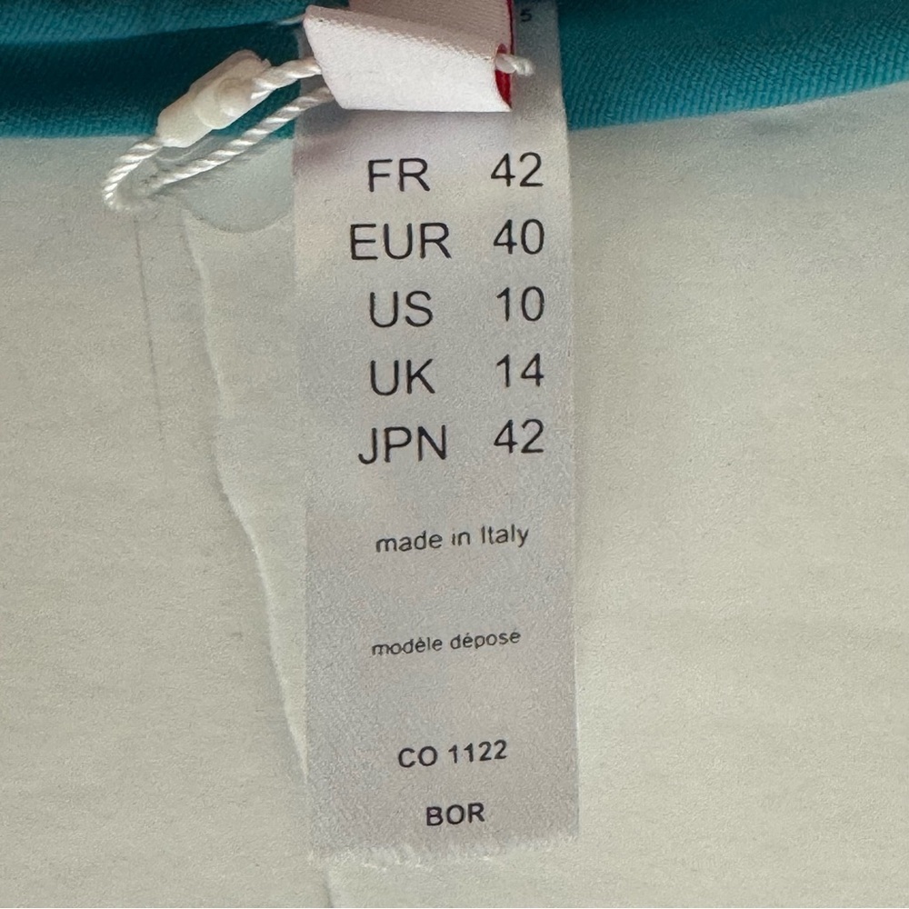 NWT ERES “Mambo Poncho” Braid Fringe Trimmed Triangle Bikini Top Turquoise 42/10 - Picture 5 of 15